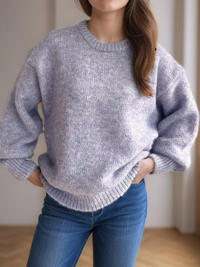 Hazel Blues® |  Round Neck Long Sleeve Sweater