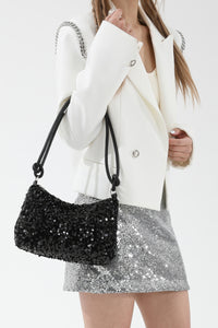 Hazel Blues® |  Sequin Double Strap Shoulder Bag