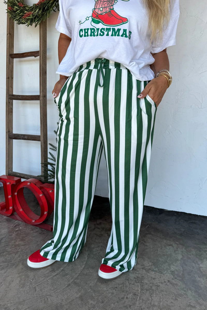 Hazel Blues® |  PREORDER: Christmas Vertical Vibes Stripe Pants