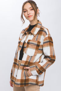 Hazel Blues® |  Love Tree Plaid Button Up Shacket