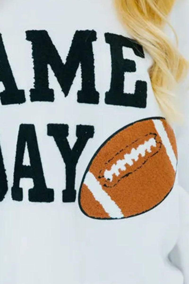 Hazel Blues® |  GAME DAY Round Neck Long Sleeve Sweatshirt