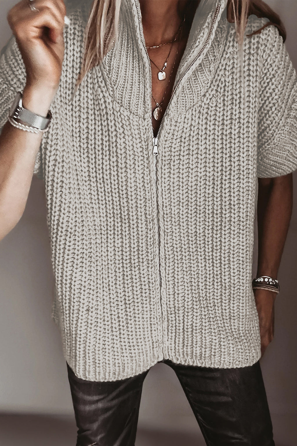 Fiona Pearl Taupe Sweater