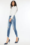 Hazel Blues® |  Kancan High Rise Frayed Ankle Skinny Jeans