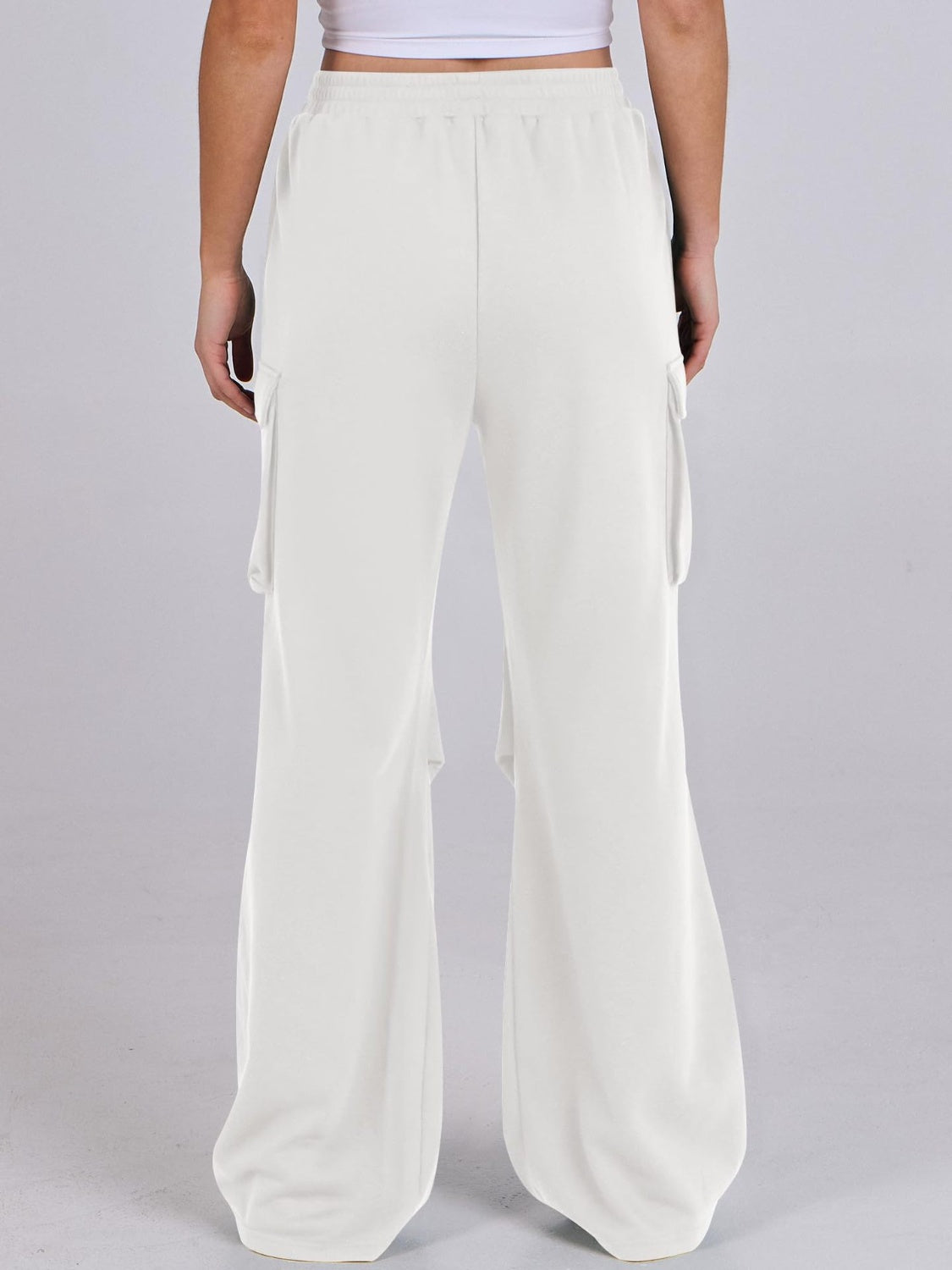 Hazel Blues® |  Elastic Waist Wide Leg Pants with Pockets