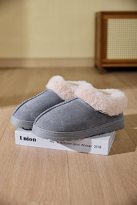 Hazel Blues® |  Faux Fur Round Toe Platform Slippers