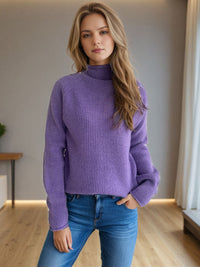 Hazel Blues® |  Turtleneck Long Sleeve Sweater