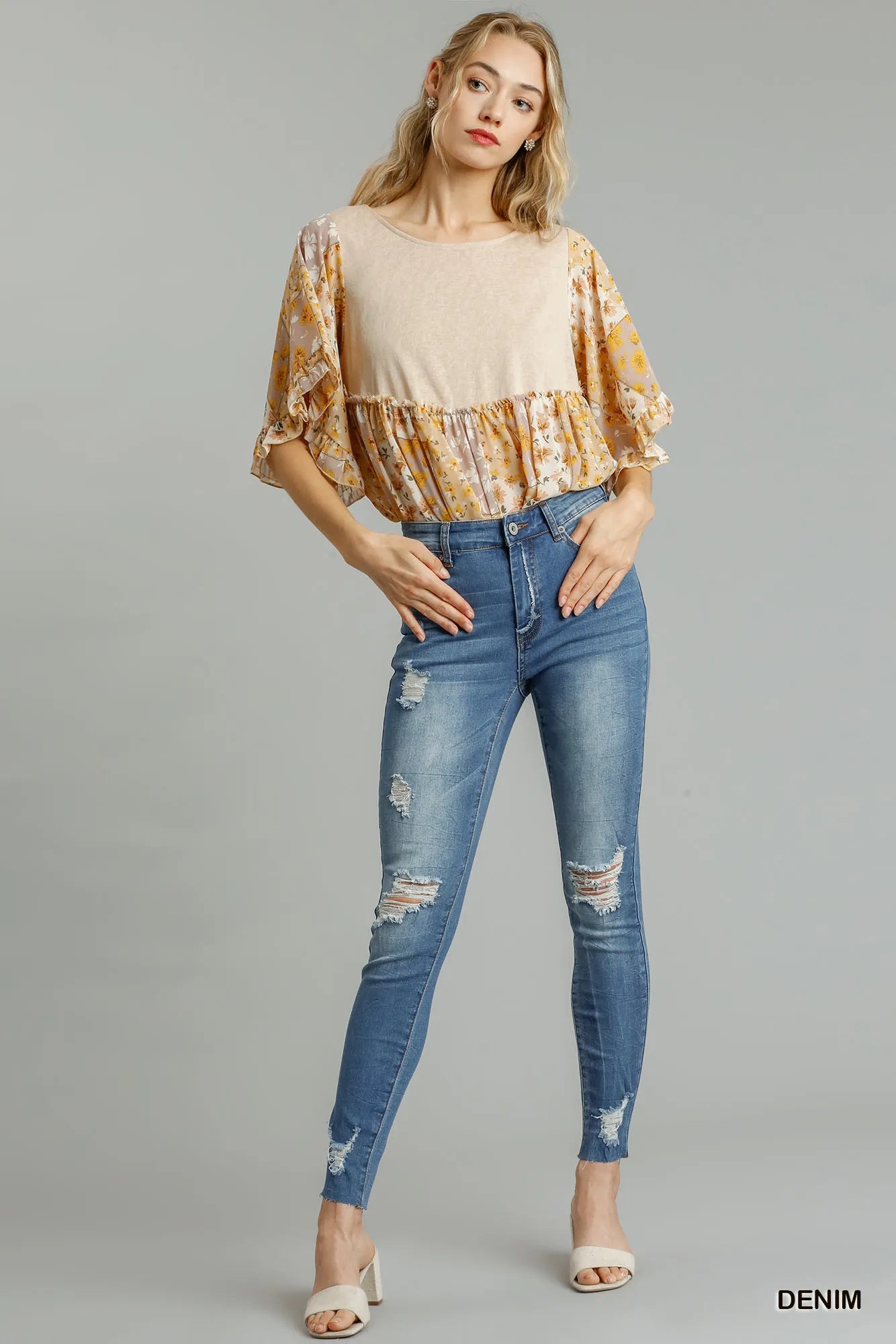 ボトムス MABLI Skinny Legs Sand Haze 2y ボトムス MABLI Skinny Legs Sand Haze 2y Minimal Distressed