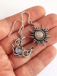 Hazel Blues® |  Alloy Moon & Sun Dangle Earrings