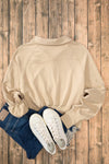 Hazel Blues® |  Half Zip Long Sleeve Sweatshirt