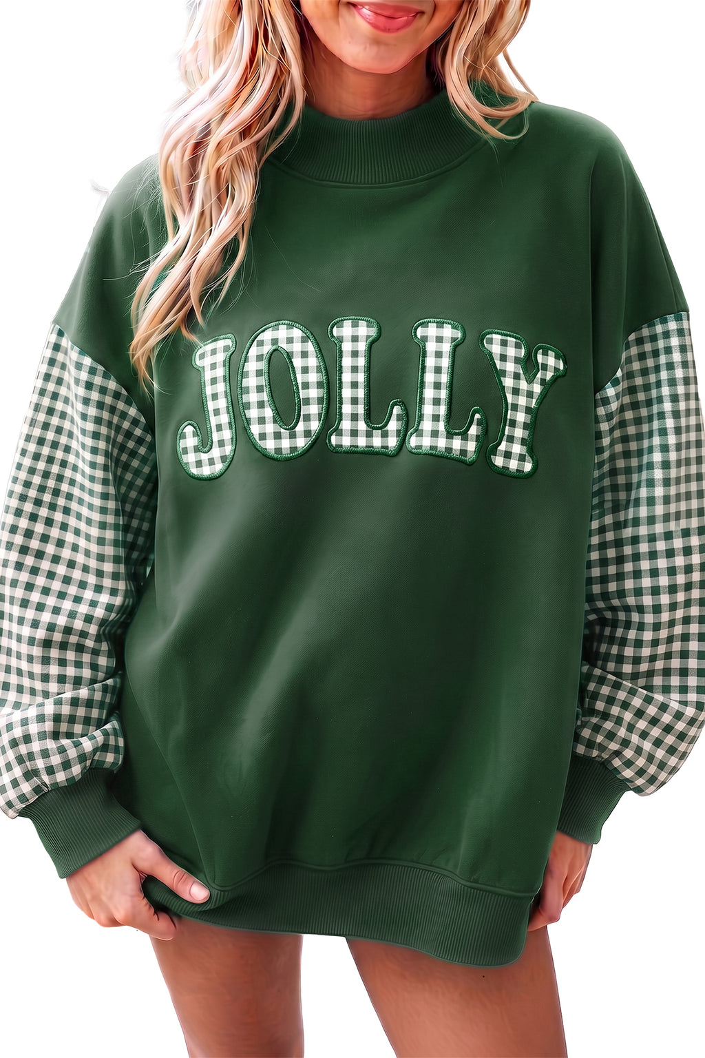 Eleanor Skye Evergreen Plaid Sweatshirt