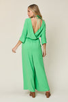 Hazel Blues® | Double Take Half Sleeve Wide Leg Jumpsuit