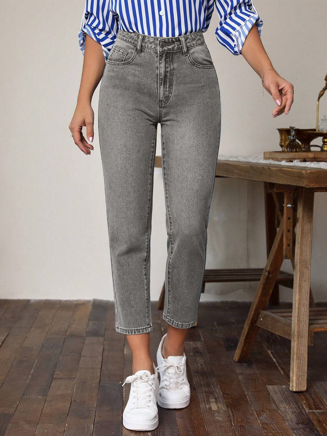 Hazel Blues® |  High Waist Jeans with Pockets