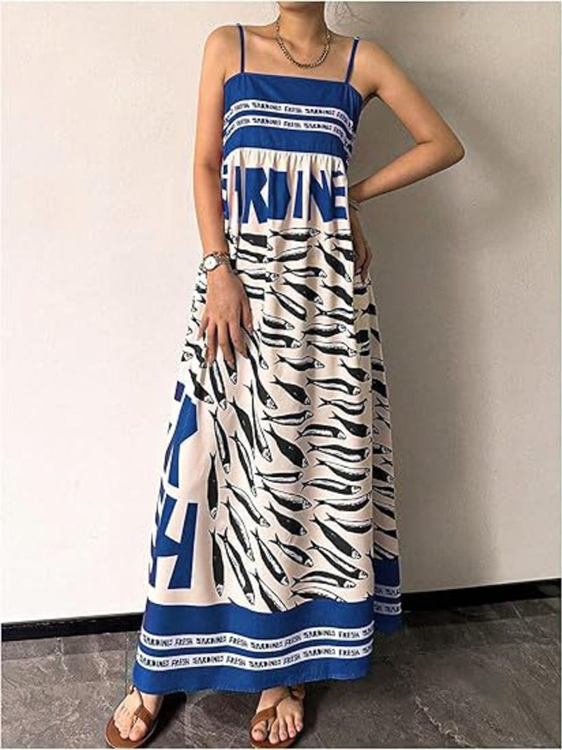 spaghetti strap maxi dress pattern Hazel Blues