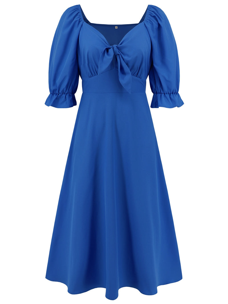 Hazel Blues® |  Sweetheart Neck Flounce Sleeve Midi Dress