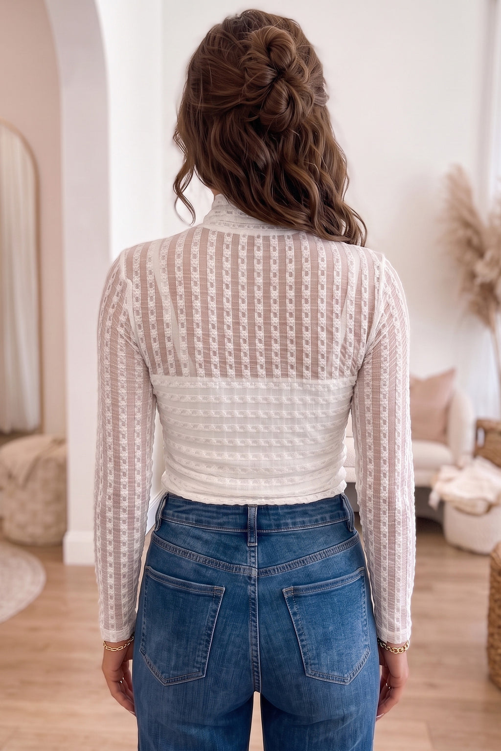 Ruby Mae Textured Lace Top