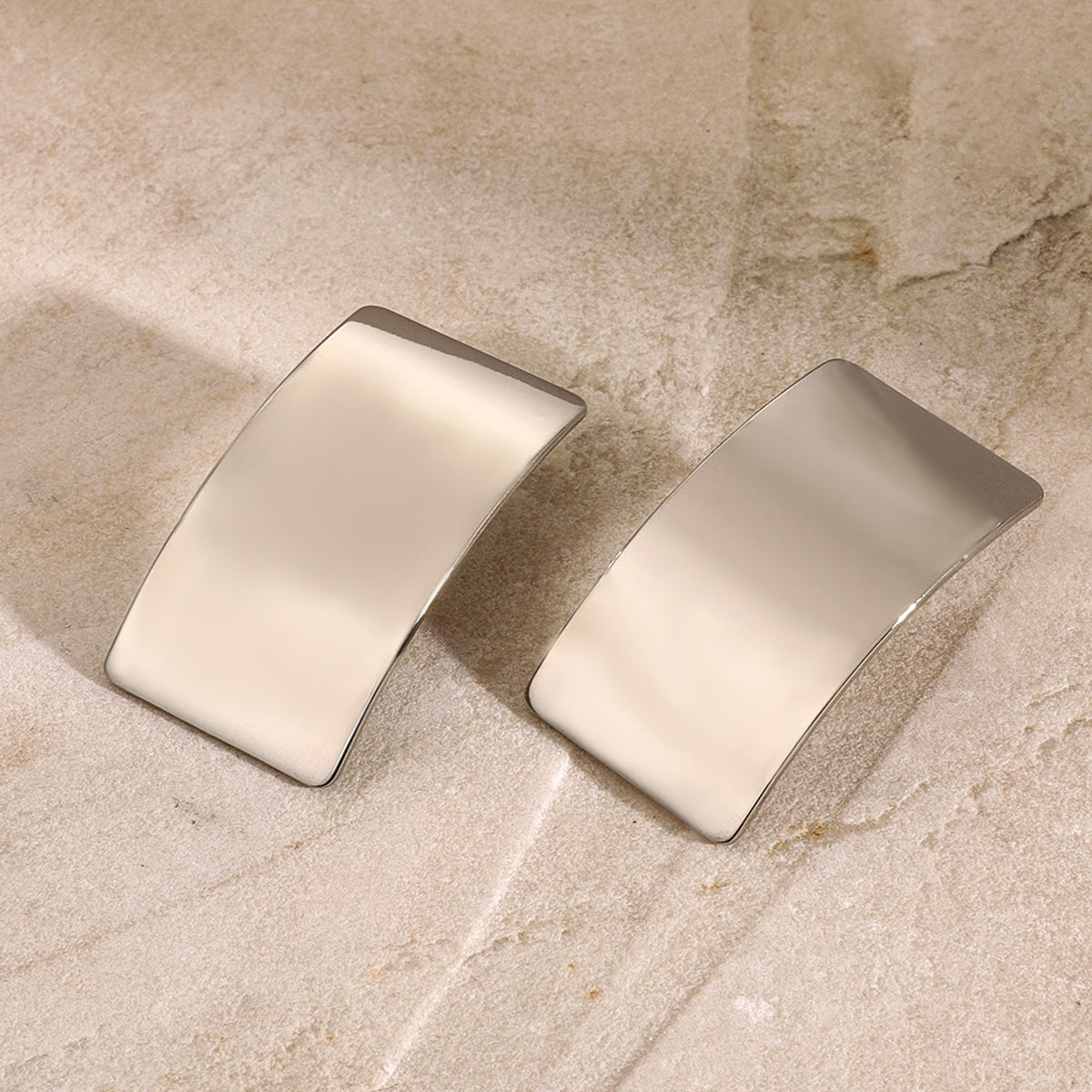 Hazel Blues® |  Stainless Steel Rectangle Earring