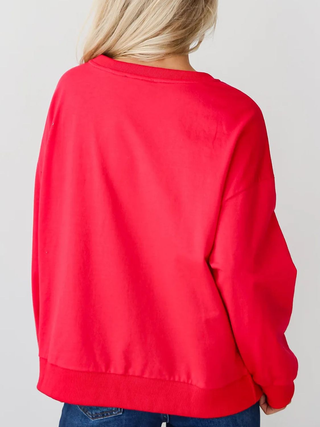 Hazel Blues® |  Letter Round Neck Long Sleeve Sweatshirt