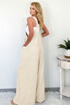 Hazel Blues® |  Beau Blue Checkered Pocketed High Waist Wide Leg Overall