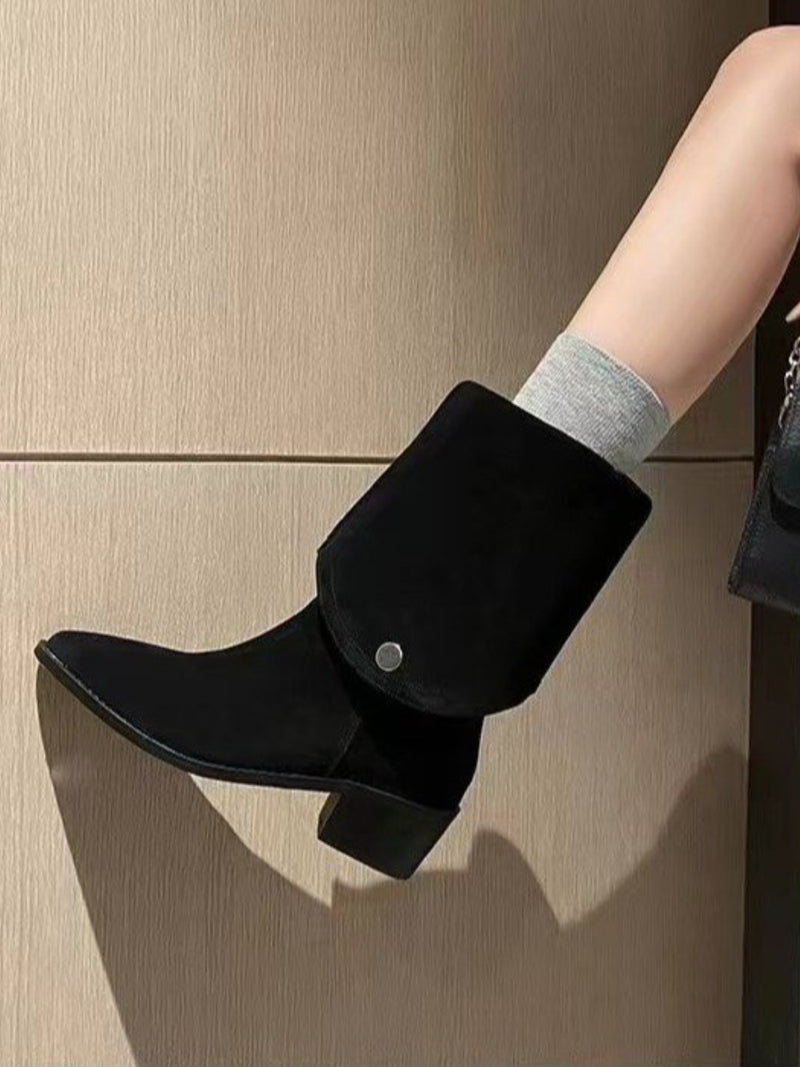 Hazel Blues® |  Point Toe Block Heel Boots