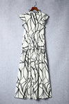 Hazel Blues® |  Ruffled Printed Surplice Cap Sleeve Dress