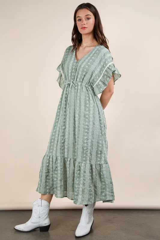 green emerald velvet dress Hazel Blues® main image 0