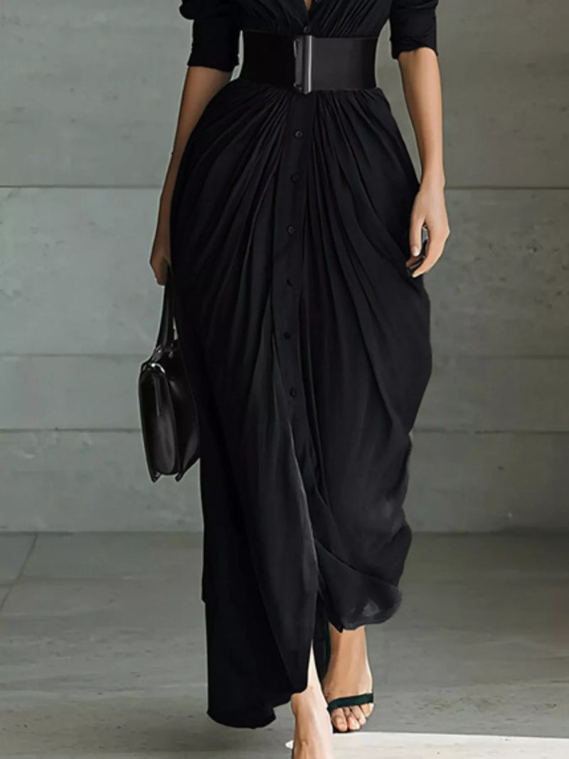 hazel ruched front maxi dress Altar'd State Hazel Ruched Front Maxi Dress