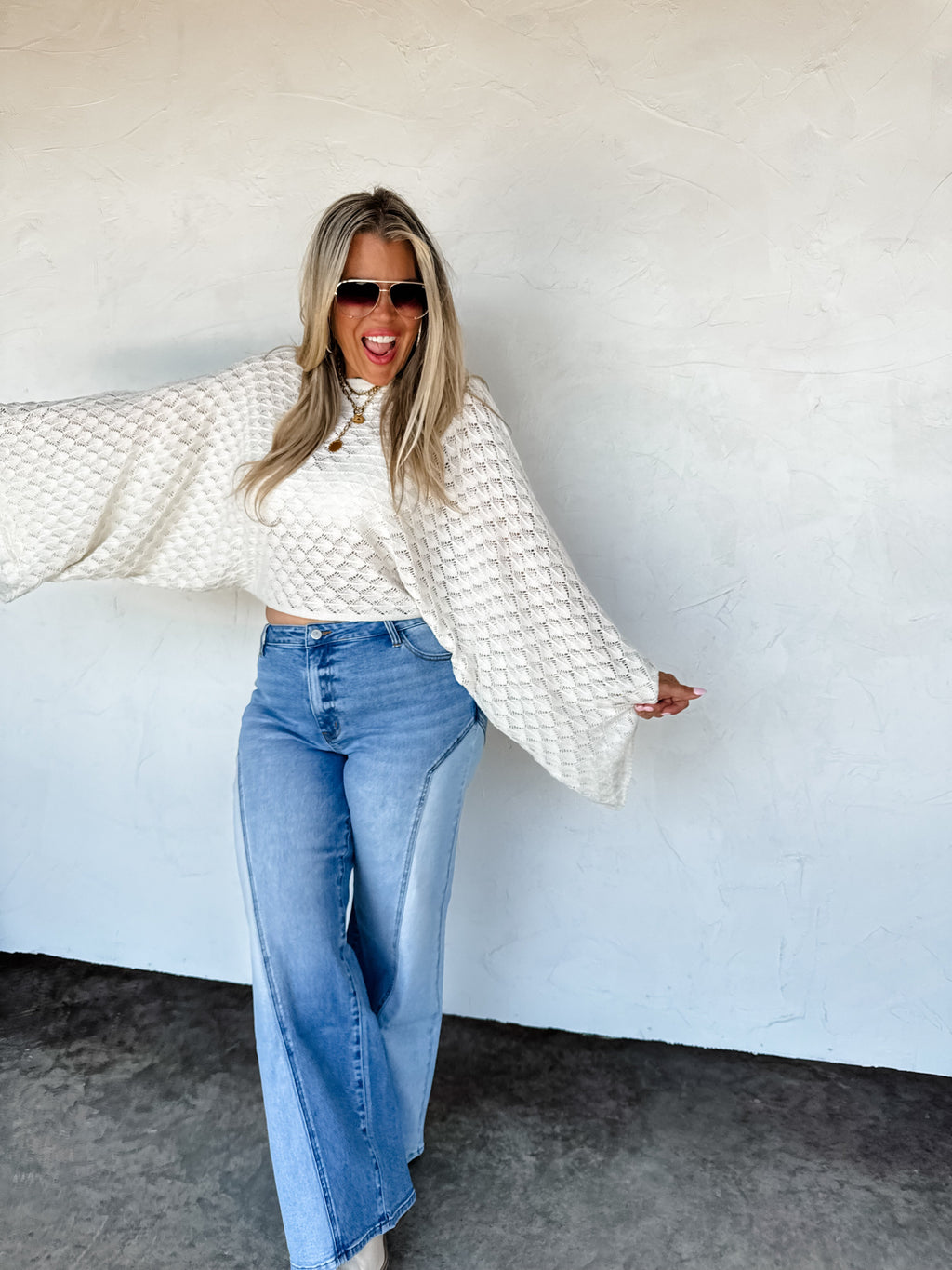 Hazel Blues® |  PREORDER- FREE SPIRIT BELL SLEEVE TOP