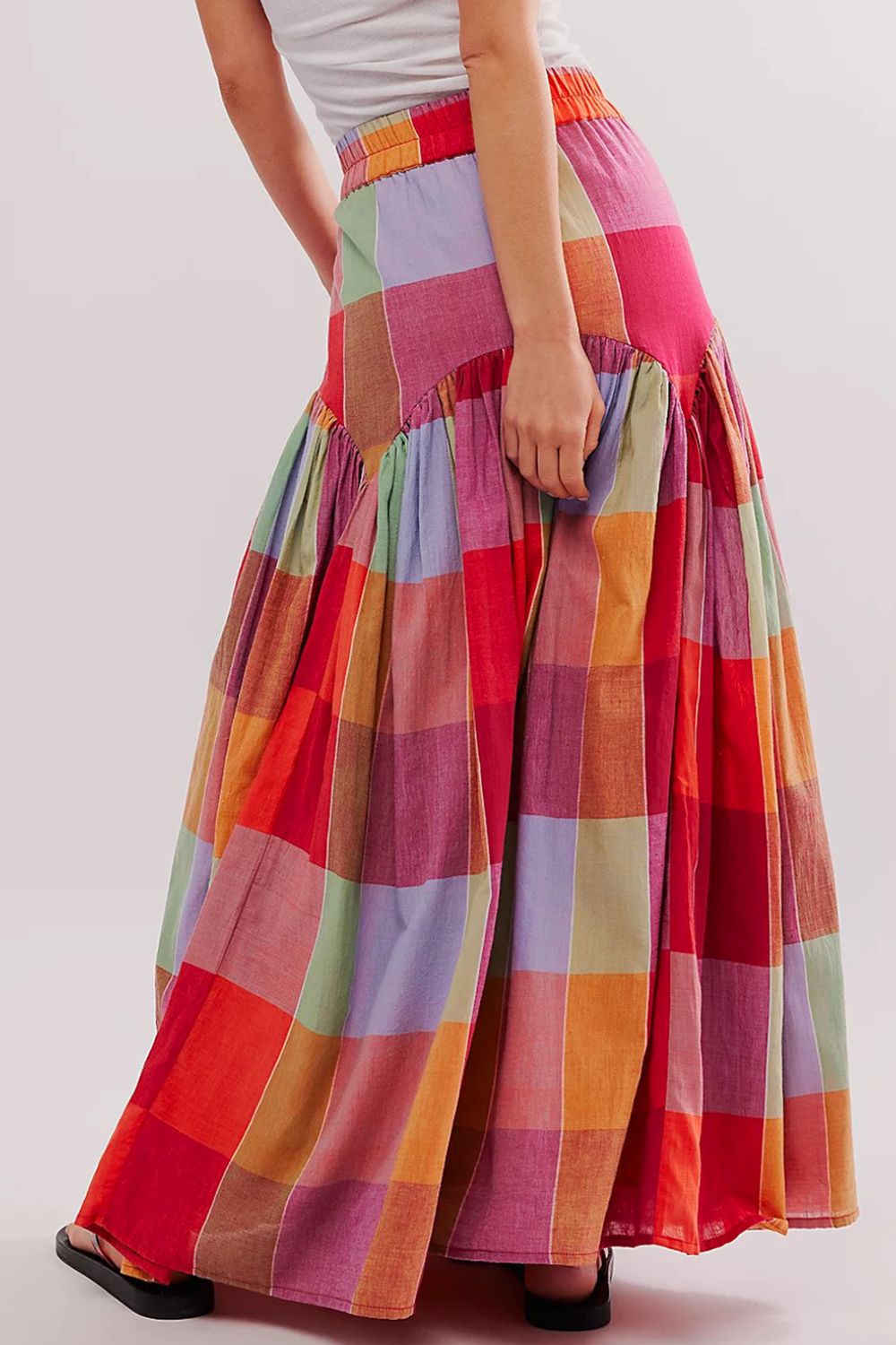 Hazel Blues® |  Color Block Elastic Waist Maxi Skirt