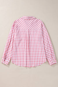 Hazel Blues® |  Plaid Collared Neck Long Sleeve Shirt