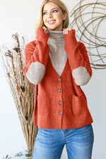 Hazel Blues® |  Heimish Long Sleeve V Neck Button Down Cardigan