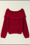 Hazel Blues® |  Off-Shoulder Long Sleeve Sweater