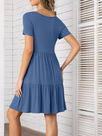 Hazel Blues® |  Round Neck Short Sleeve Mini Tee Dress