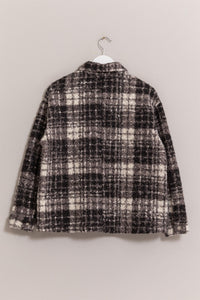 Hazel Blues® |  HYFVE Plaid Button Up Boucle Jacket