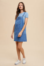 Hazel Blues® |  Annie Wear Wide Strap Denim Overall Dress with Pockets