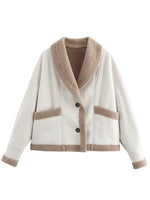 Hazel Blues® |  Fuzzy Collared Neck Long Sleeve Jacket