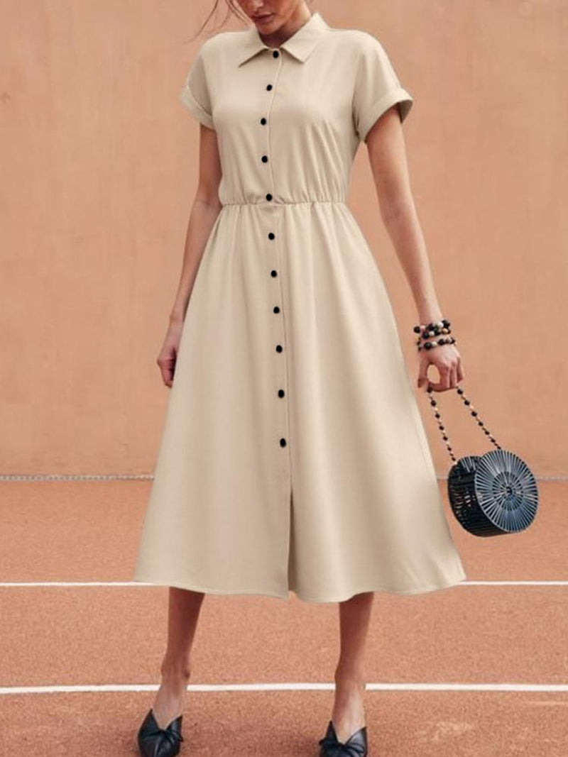 midi shirt dress short sleeve Hazel Blues®