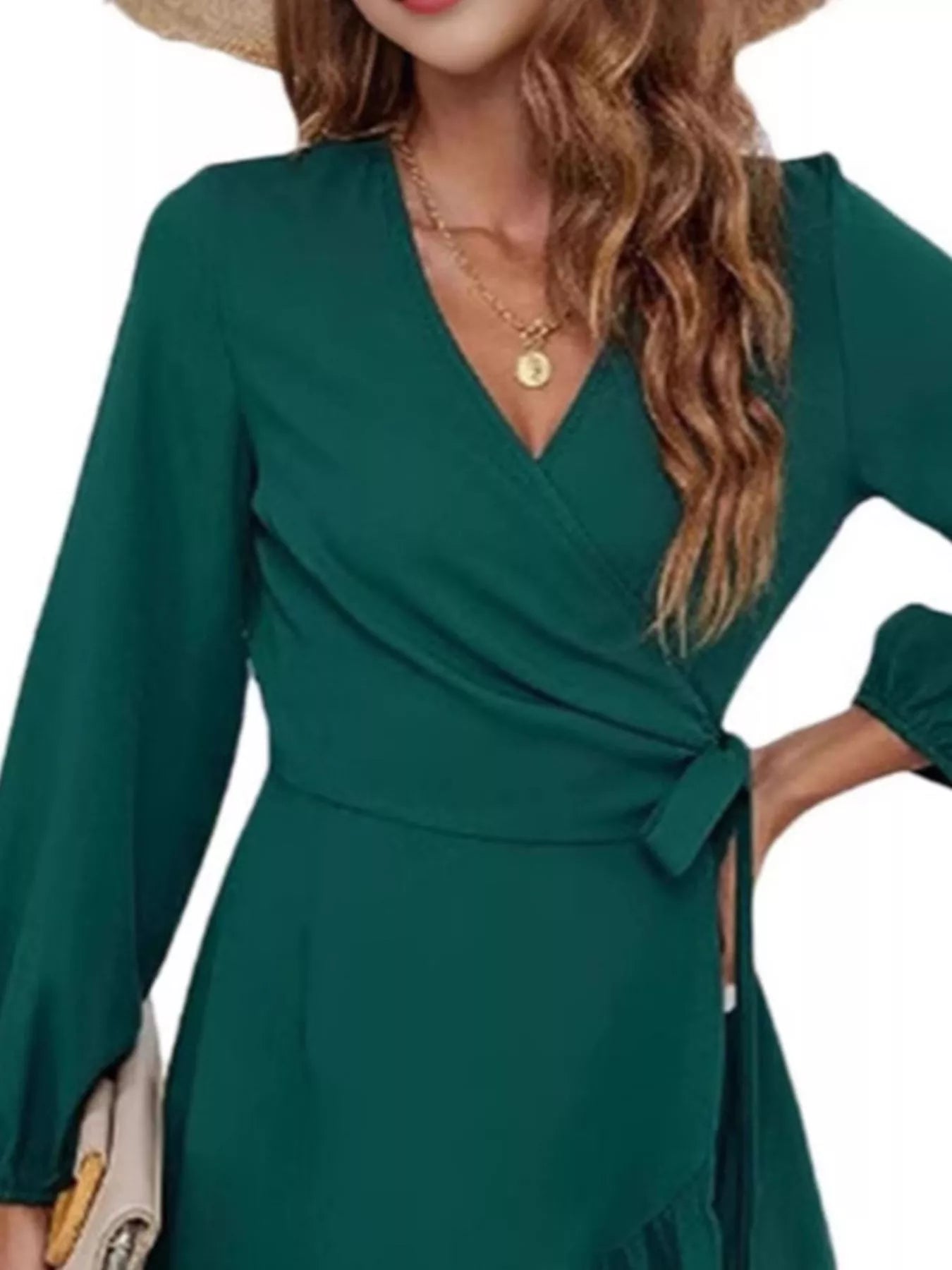 hazel wrap frill midi dress Hazel Blues