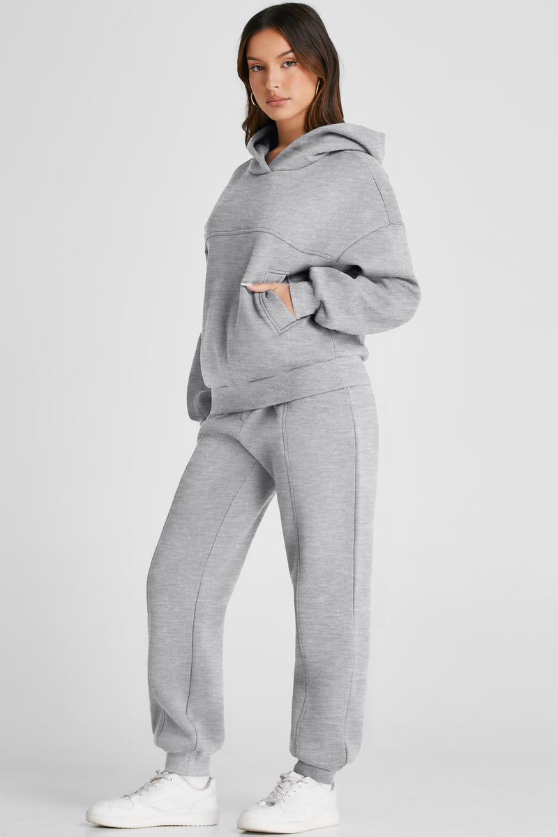 Hazel Blues® |  Dropped Shoulder Long Sleeve Hoodie and Pants Active Set