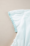 Hazel Blues® |  Contrast Trim Button Up Short Sleeve Dress