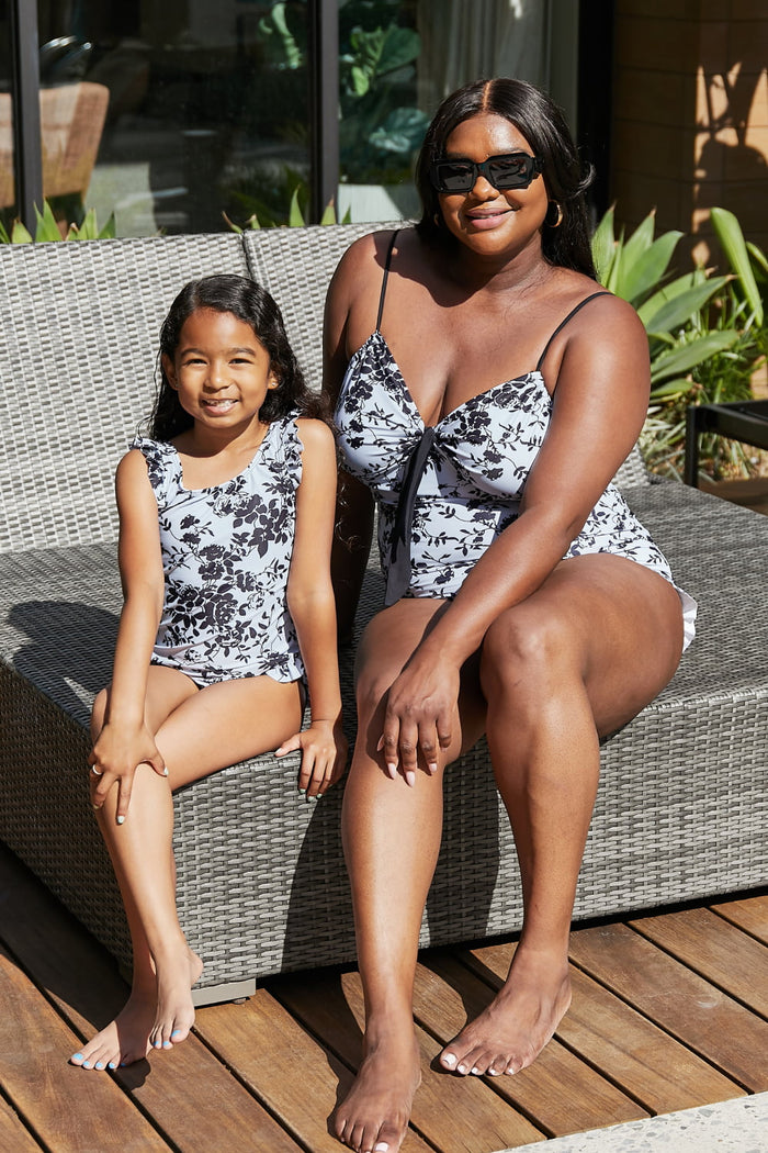 Hazel Blues® | Côte d'Azur Ruffle Trim One-Piece Swimsuit: Youth