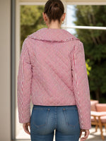 Hazel Blues® |  Tied Striped Long Sleeve Jacket