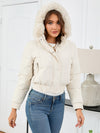 Hazel Blues® |  Pocketed Long Sleeve Cropped Hooded Winter Coat