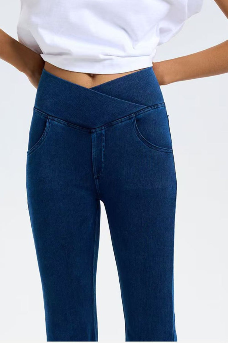 Hazel Blues® |  Basic Bae Pocketed Highly Stretchy Bootcut Jeans