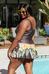 Hazel Blues® | Clear Waters Swim Dress in Aloha Brown: Adult