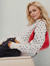 Hazel Blues® |  Slit Round Neck Long Sleeve Sweater