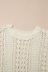 Hazel Blues® |  Hollow Out Drop Shoulder Sweater