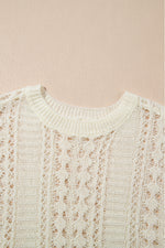 Hazel Blues® |  Hollow Out Drop Shoulder Sweater