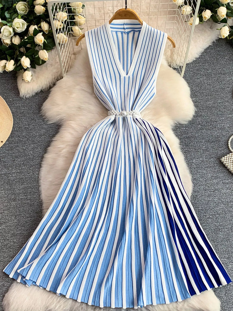 blue sunset tapestry sleeveless midi dress Hazel Blues