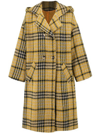 Hazel Blues® |  Plaid Double-Breasted Long Sleeve Longline Coat