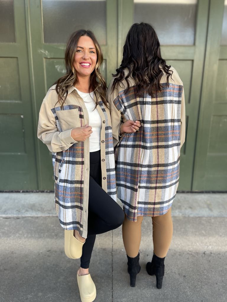 Hazel Blues® |  PREORDER: Durham Plaid Jacket in Two Colors